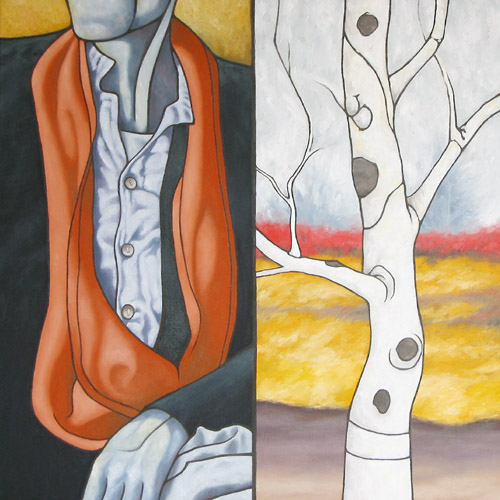 Red Scarf and Birch